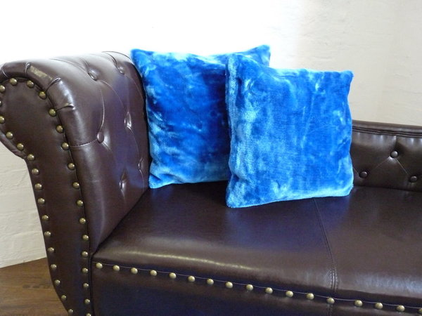 Kissen im Glanz-Design blau